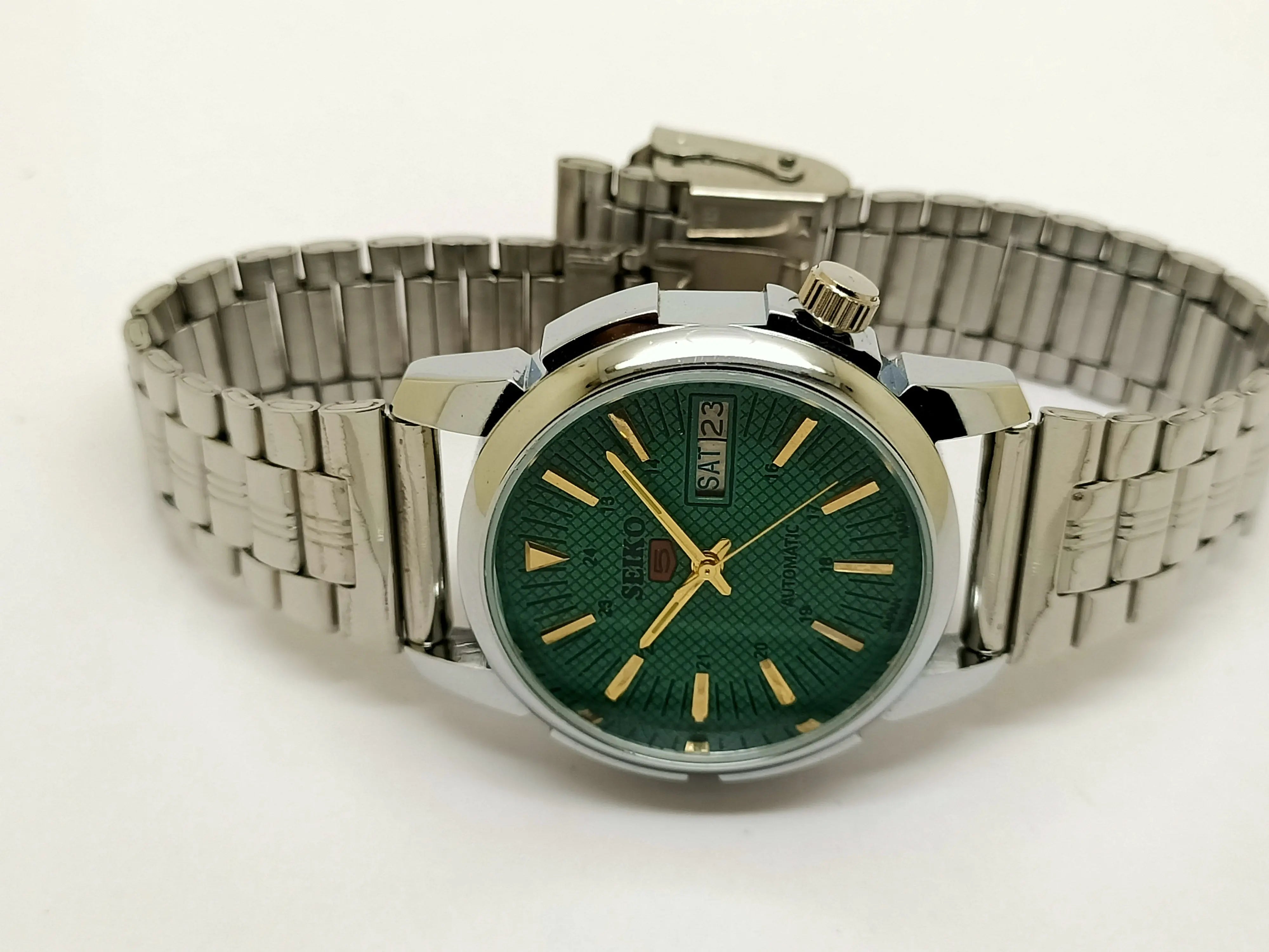 Seiko 5 Black Dial Automatic Vintage Watch National Watches