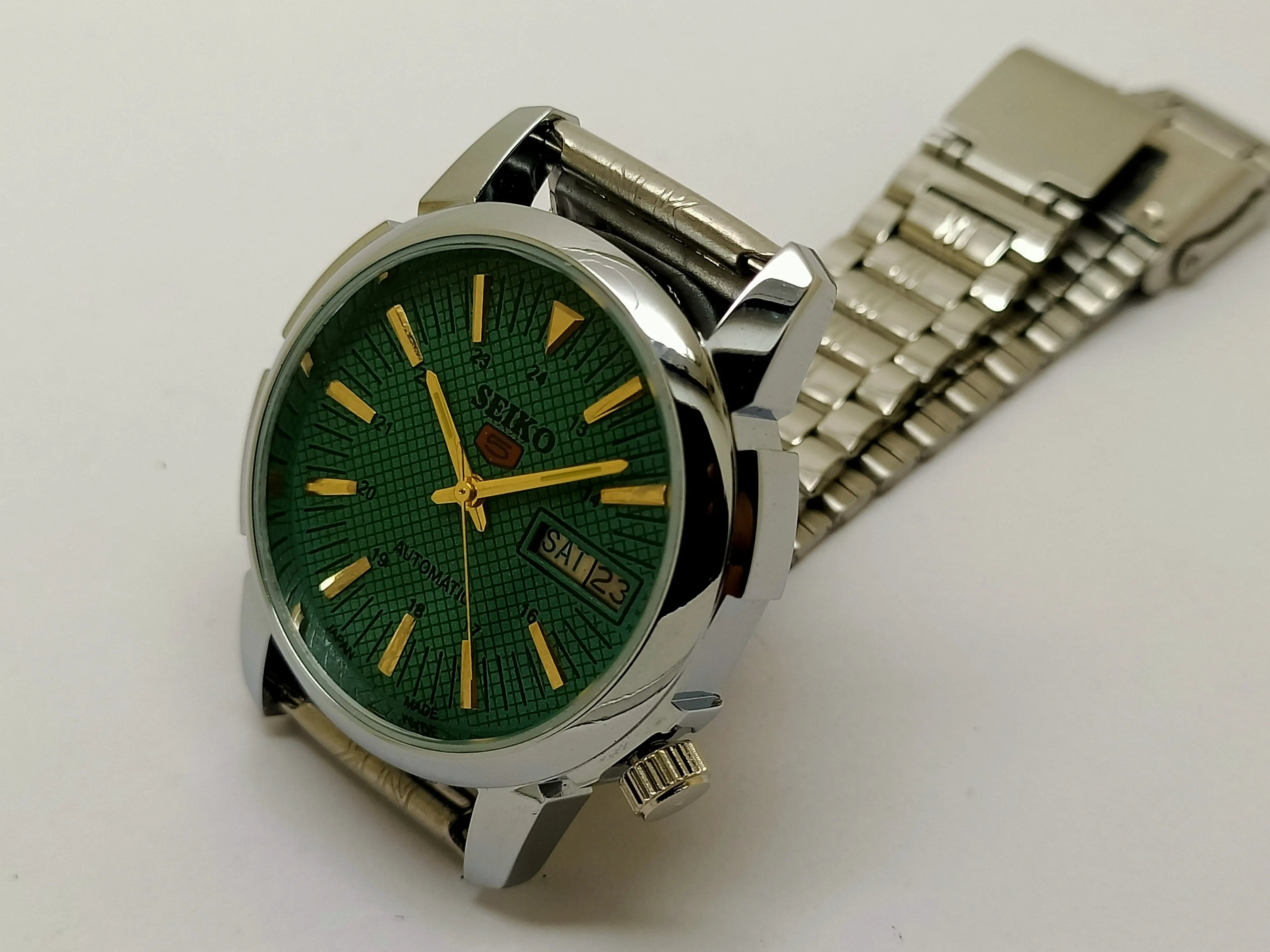 Seiko 5 Black Dial Automatic Vintage Watch National Watches