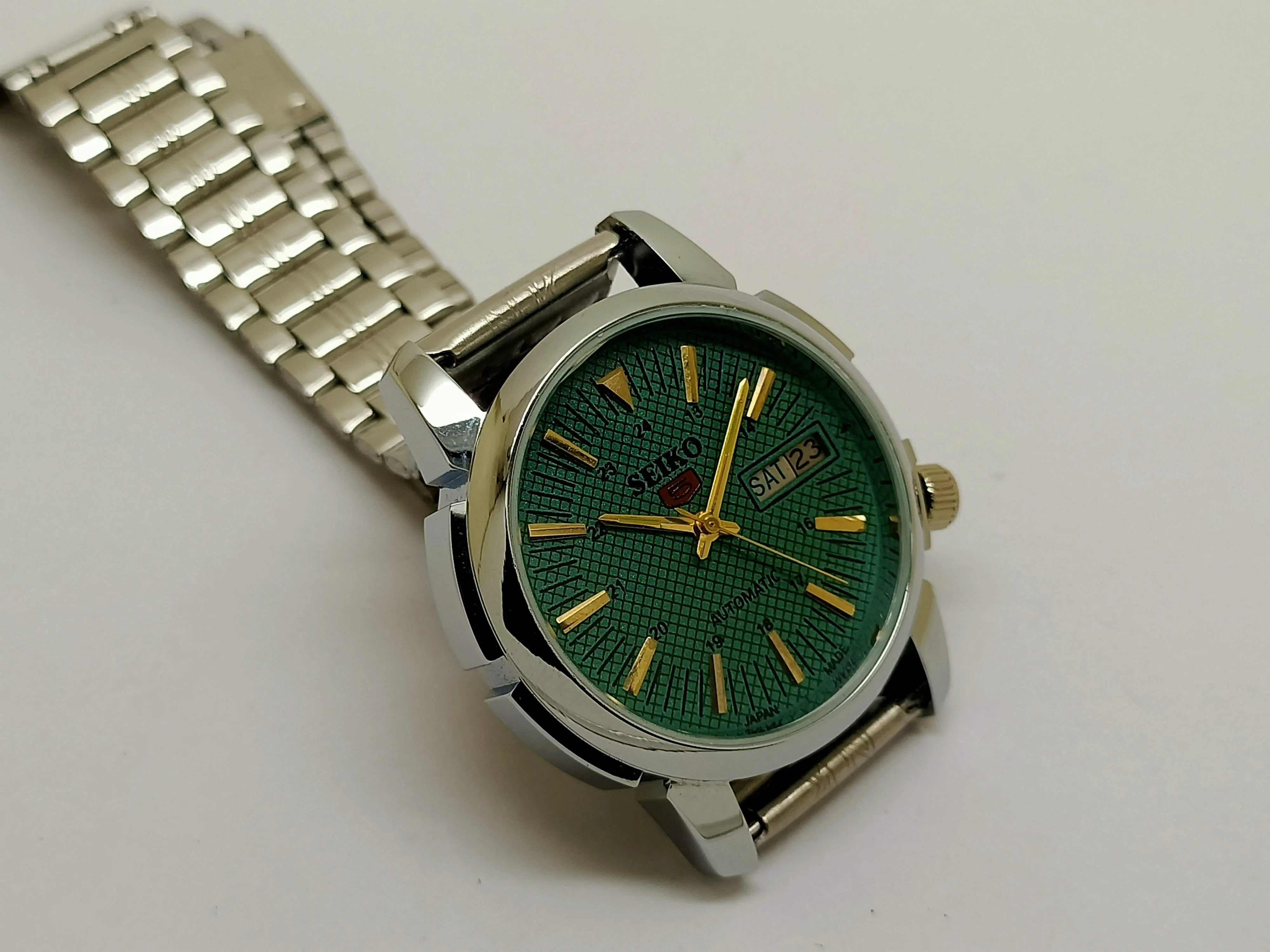 Seiko 5 Black Dial Automatic Vintage Watch National Watches