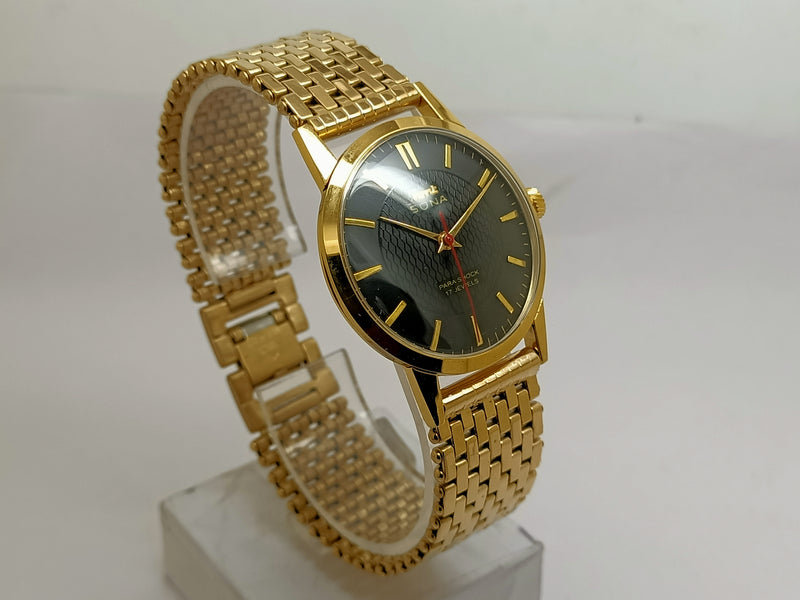 Hmt sona Mechanical Handwinding Movement gold plated Para Jewels Analog Dial Wrist Watch For Men