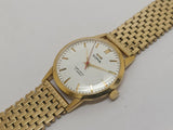 Hmt sona Mechanical Handwinding Movement gold plated Para Jewels Analog Dial Wrist Watch For Men
