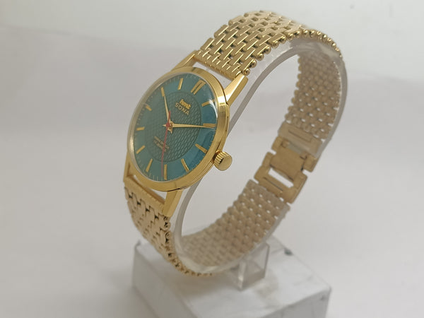 Hmt sona Mechanical Handwinding Movement gold plated Para Jewels Analog Dial Wrist Watch For Men