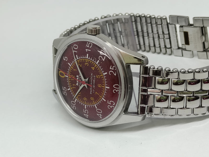Hmt Pilot Mechanical Handwinding Movement stainless Steel Para Shock 17 Jewels Analog Dial Wrist Watch For Men