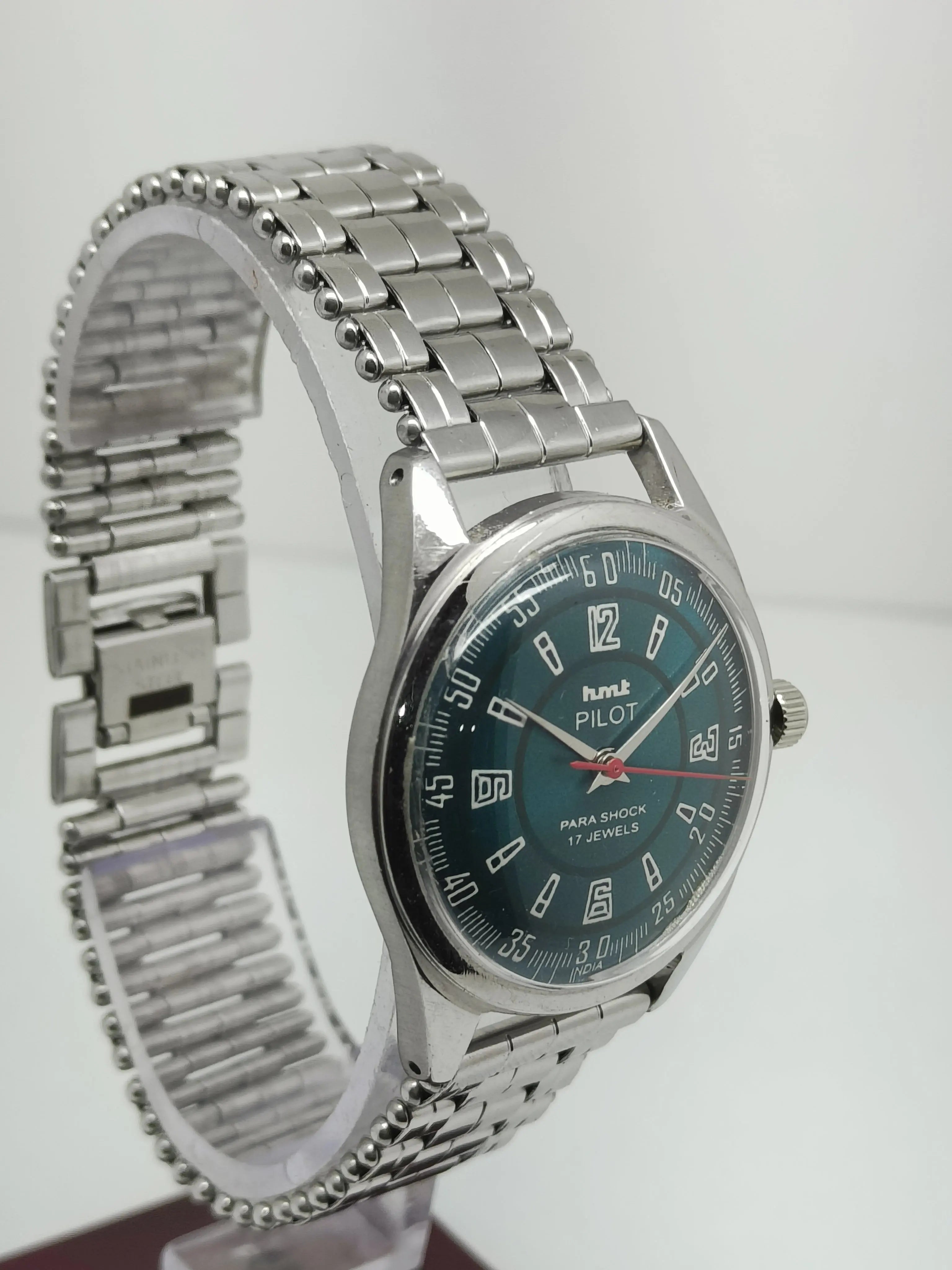 Hmt Pilot Mechanical Handwinding Movement stainless Steel Para Shock 17 Jewels Analog Dial Wrist Watch For Men National Watches