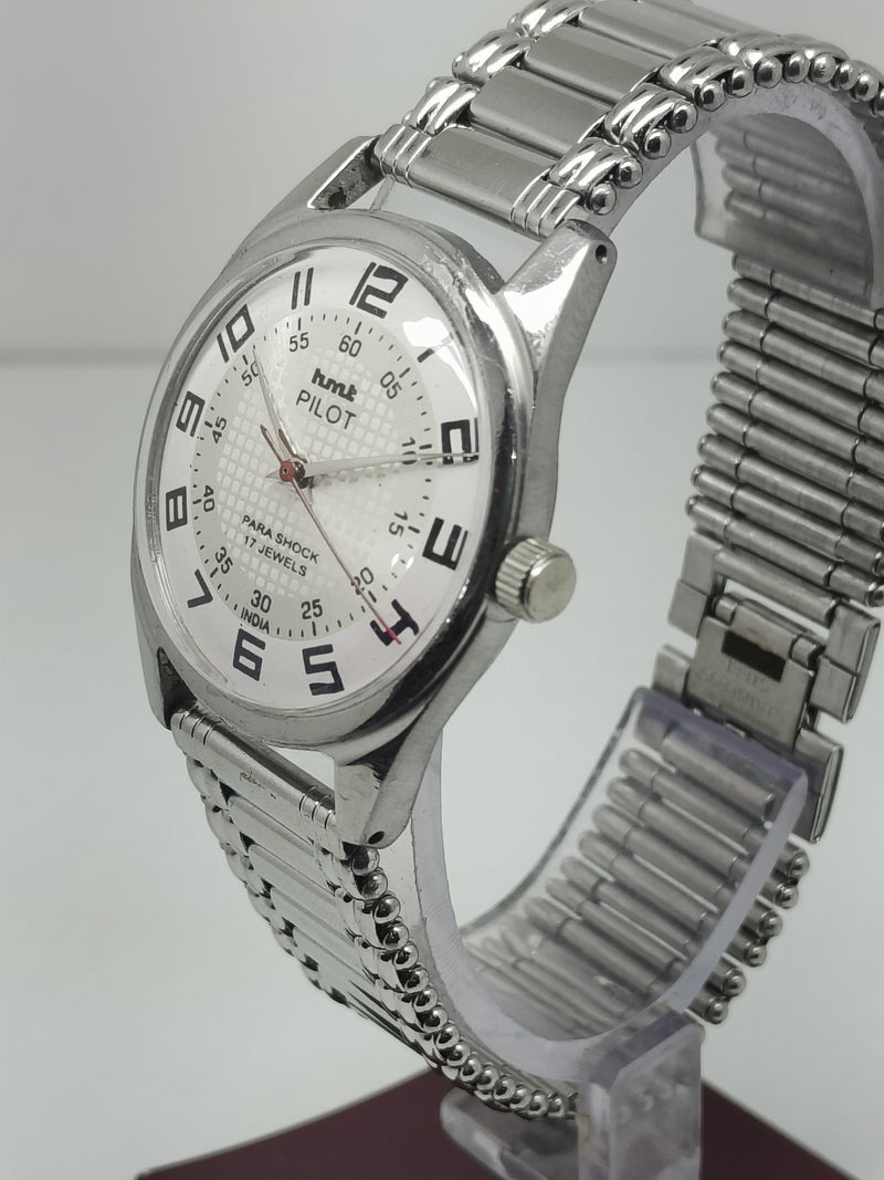Hmt Pilot Mechanical Handwinding Movement stainless Steel Para Shock 17 Jewels Analog Dial Wrist Watch For Men
