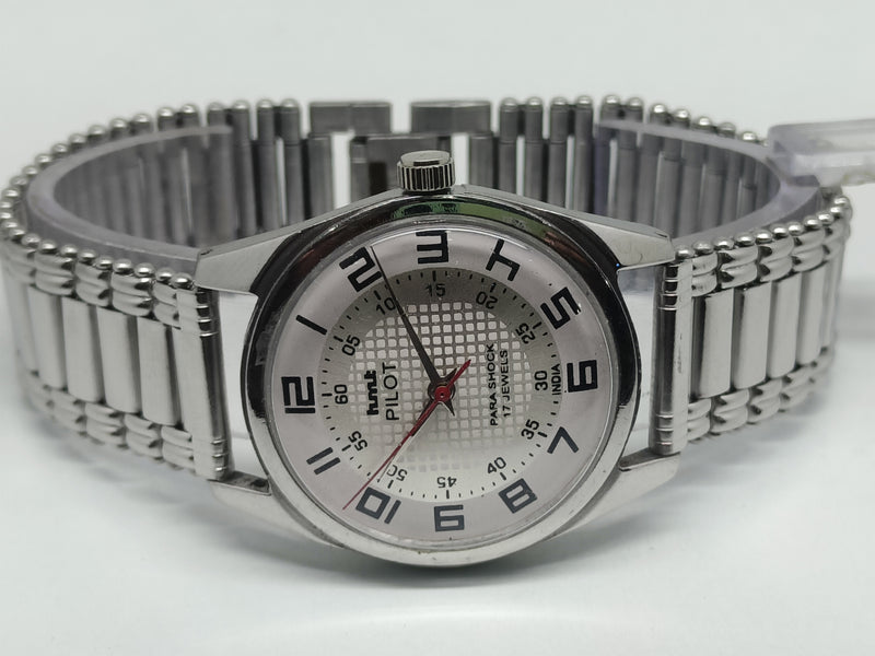Hmt Pilot Mechanical Handwinding Movement stainless Steel Para Shock 17 Jewels Analog Dial Wrist Watch For Men