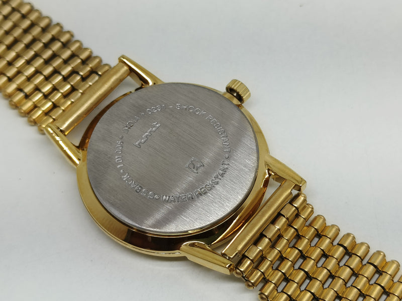 Hmt sona Mechanical Handwinding Movement gold plated Para Jewels Analog Dial Wrist Watch For Men