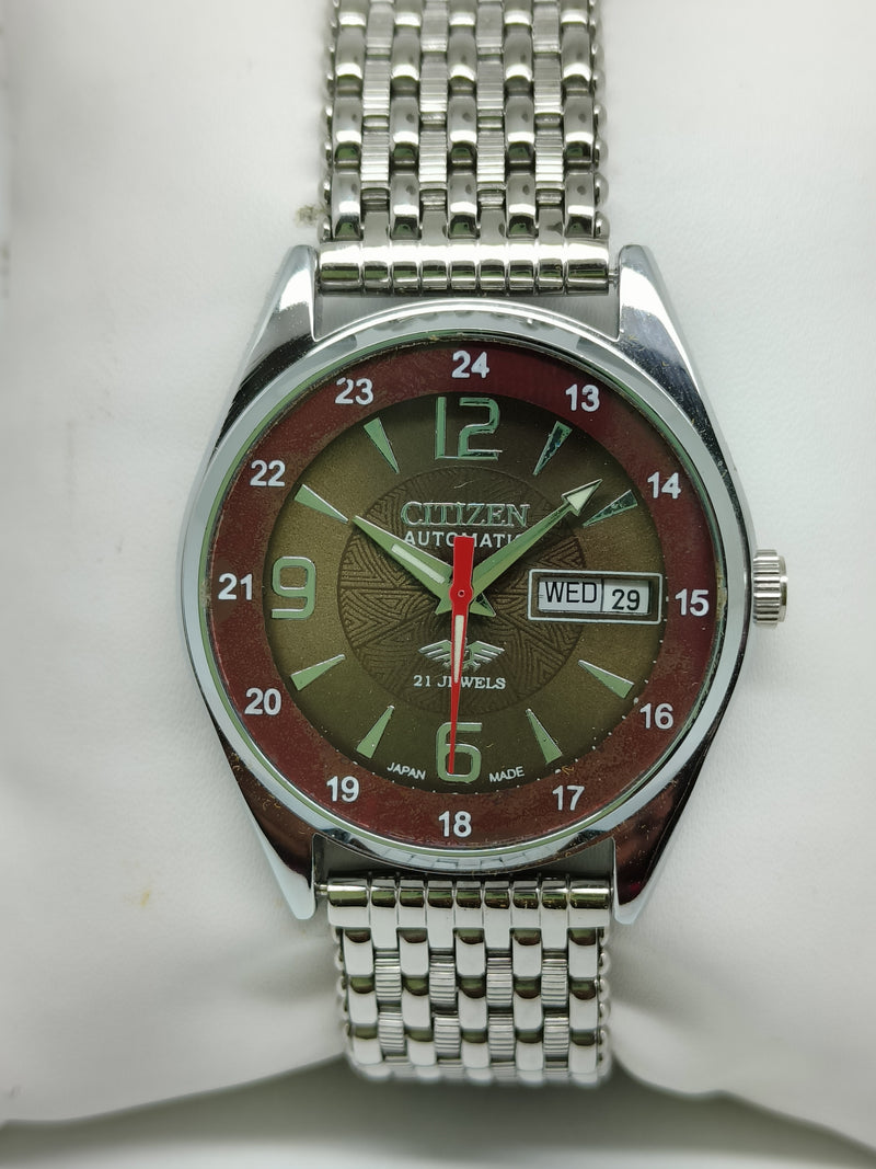 Citizen Automatic 8200 Movement stainless steel Japan Made 21 Jewels Men s Wrist Watch