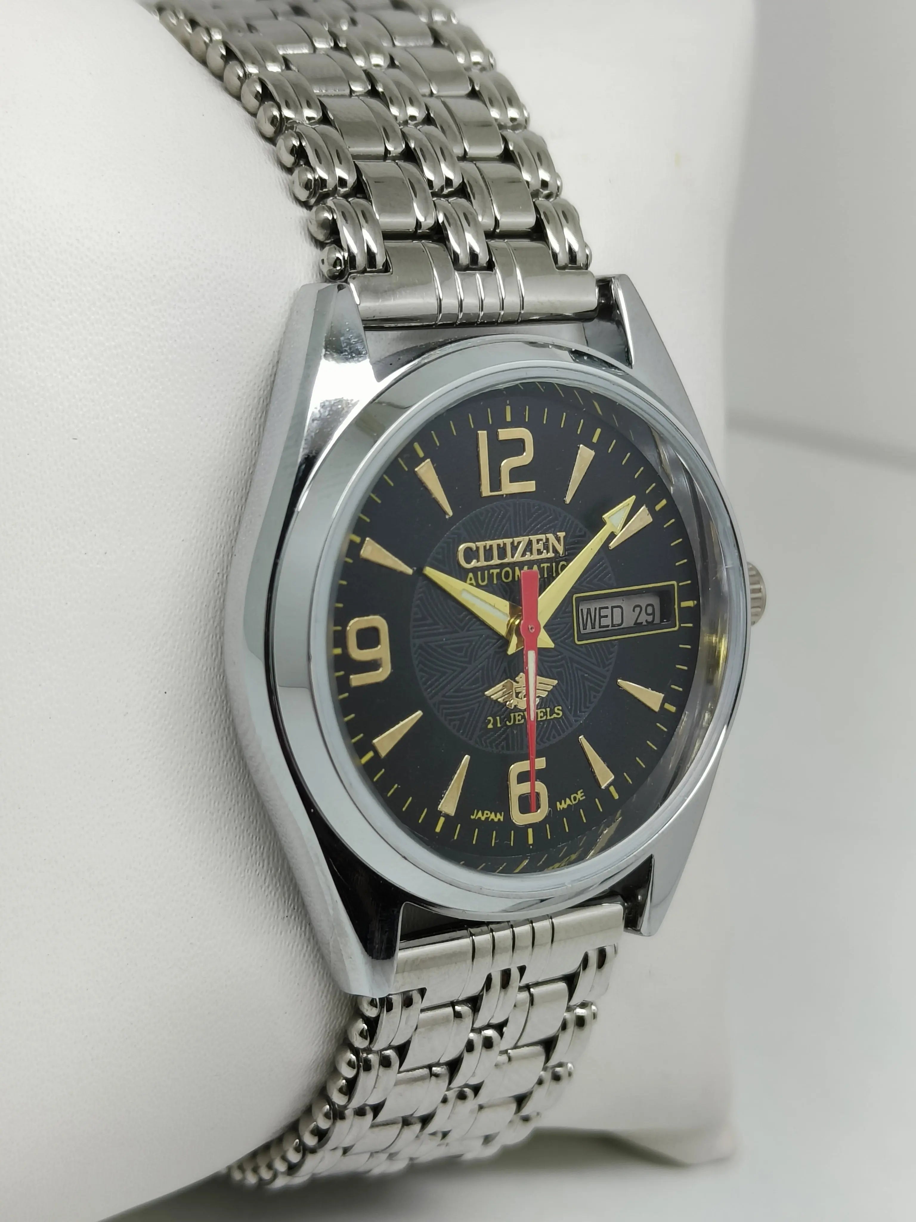 Citizen Automatic 8200 Movement stainless steel Japan Made 21 Jewels Men s Wrist Watch National Watches