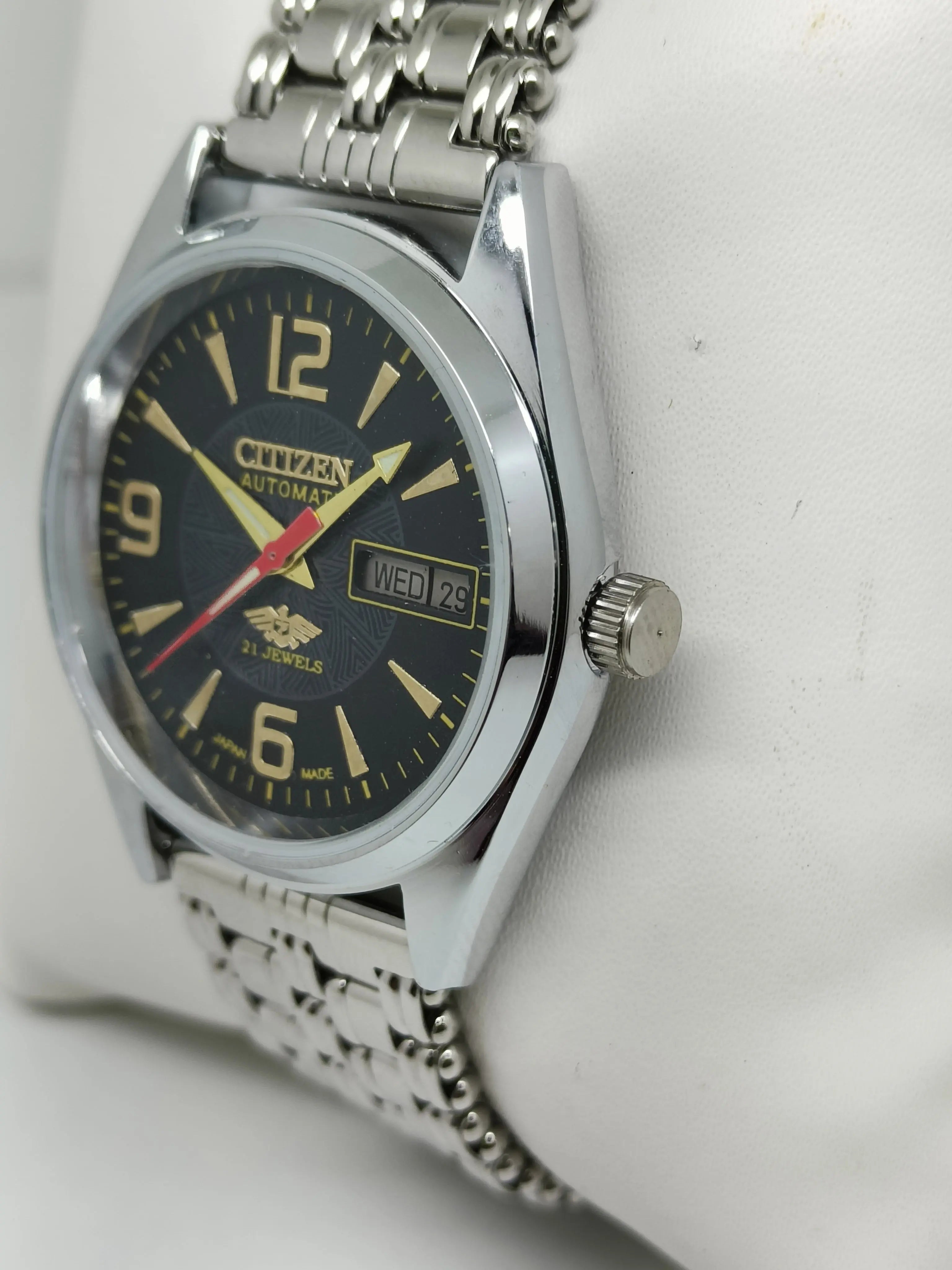 Citizen Automatic 8200 Movement stainless steel Japan Made 21 Jewels Men s Wrist Watch National Watches