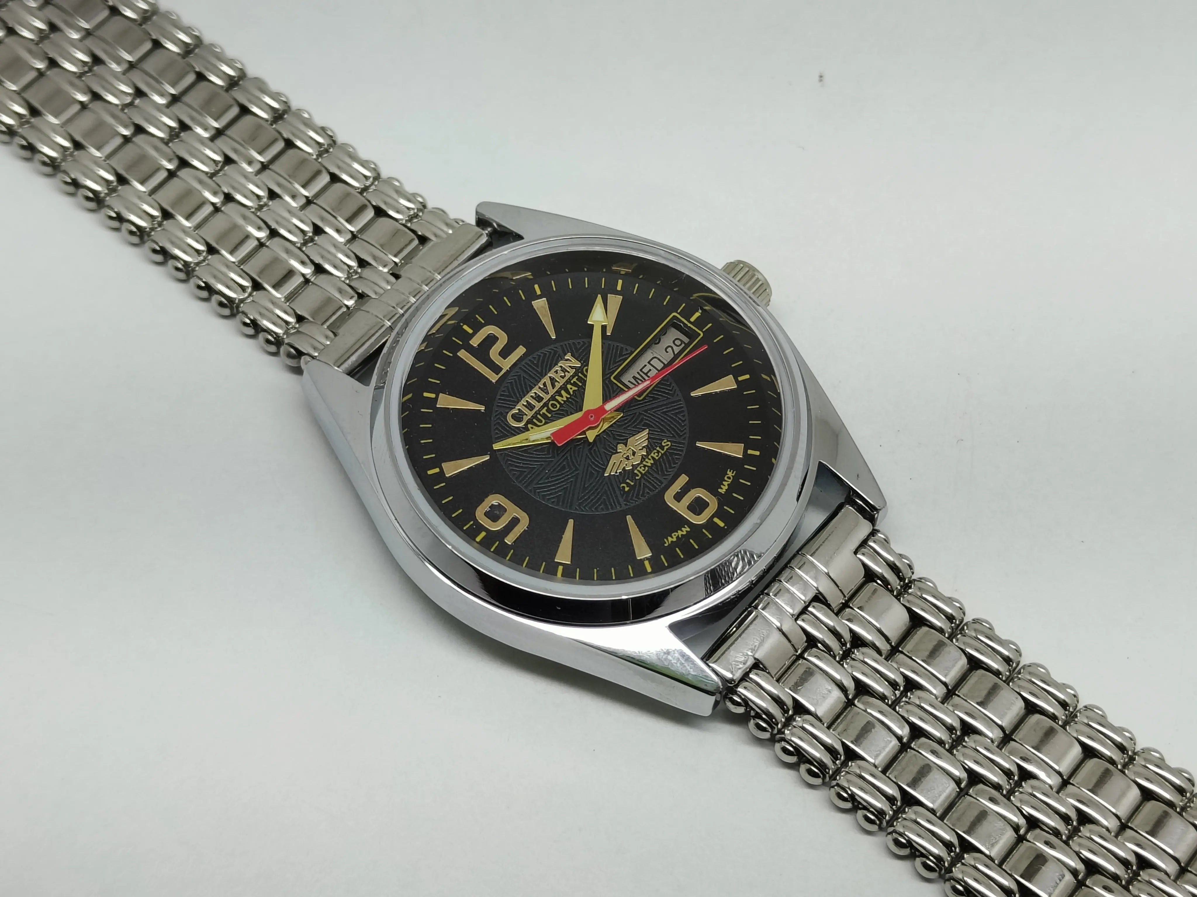 Citizen Automatic 8200 Movement stainless steel Japan Made 21 Jewels Men s Wrist Watch National Watches