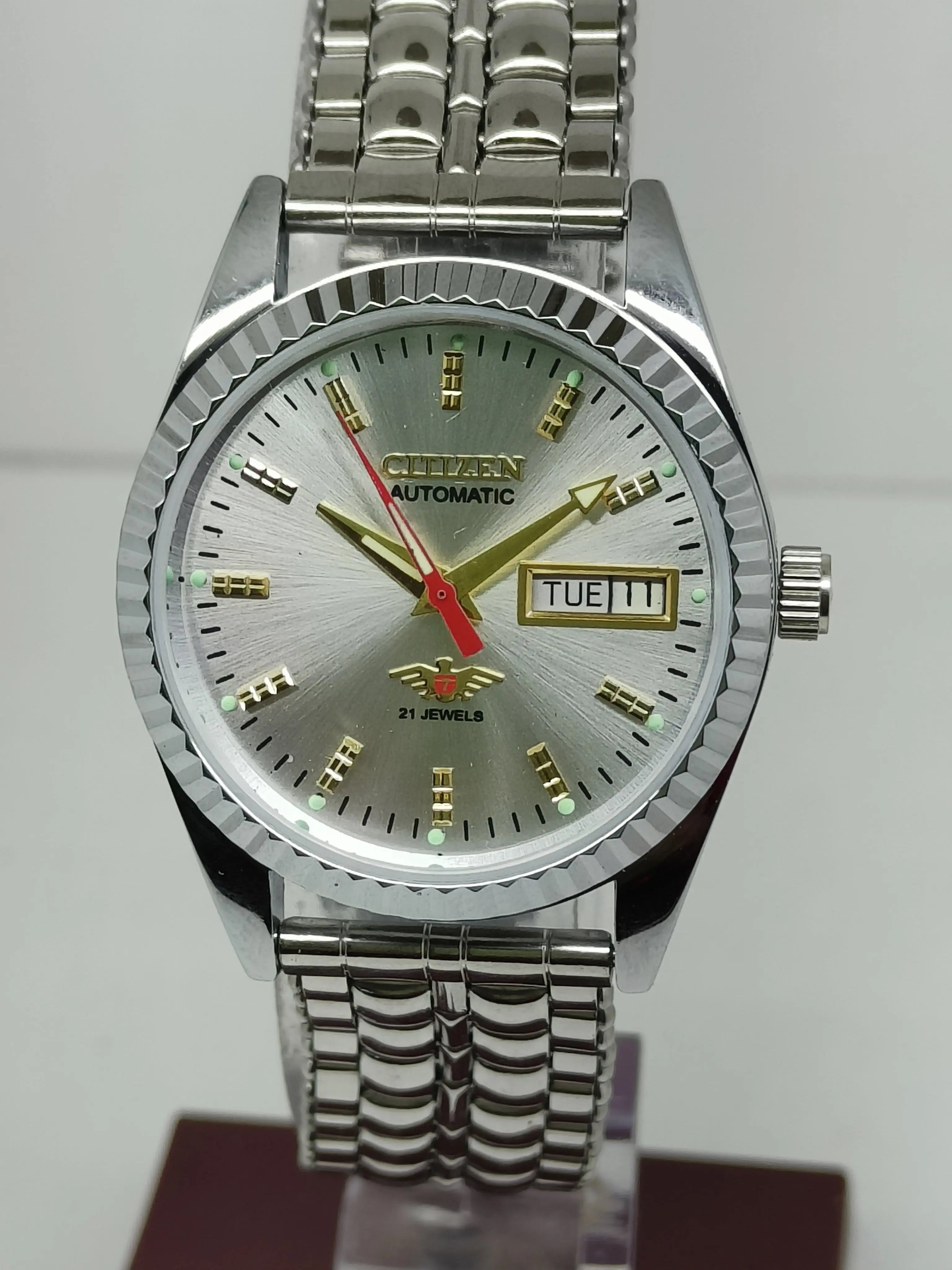 Citizen Automatic 8200 Movement stainless steel Japan Made 21 Jewels Men s Wrist Watch National Watches