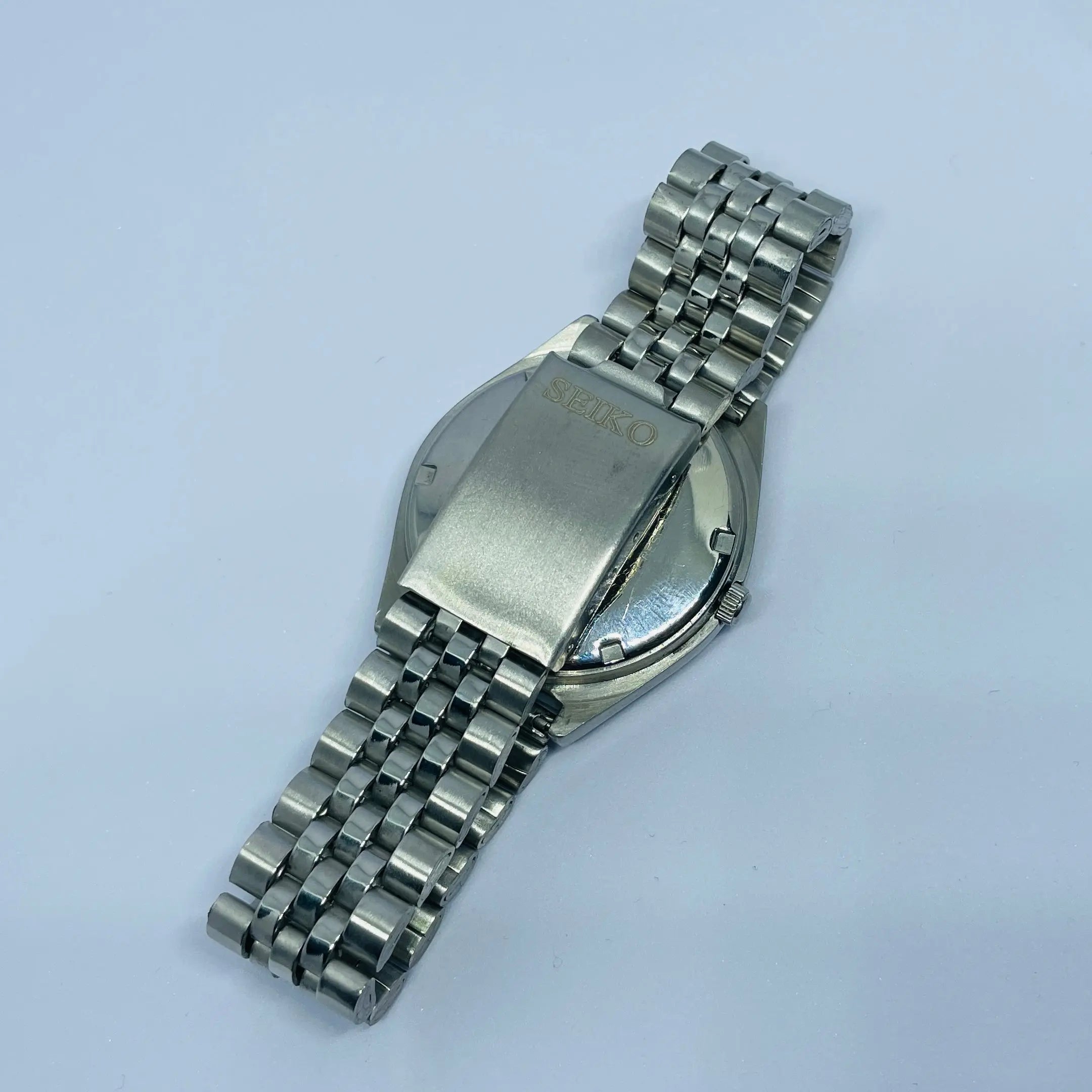Seiko 5 Jubilee Bracelet 18mm – Stainless Steel with Original Seiko Logo Print | Vintage Replacement Strap National Watches