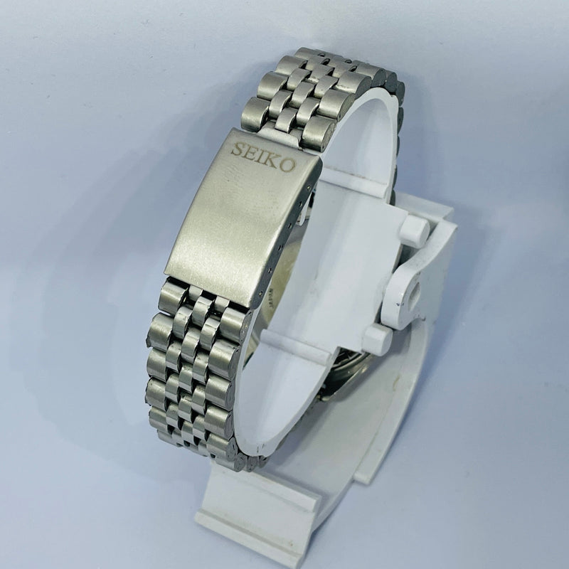 Seiko 5 Jubilee Bracelet 18mm – Stainless Steel with Original Seiko Logo Print | Vintage Replacement Strap