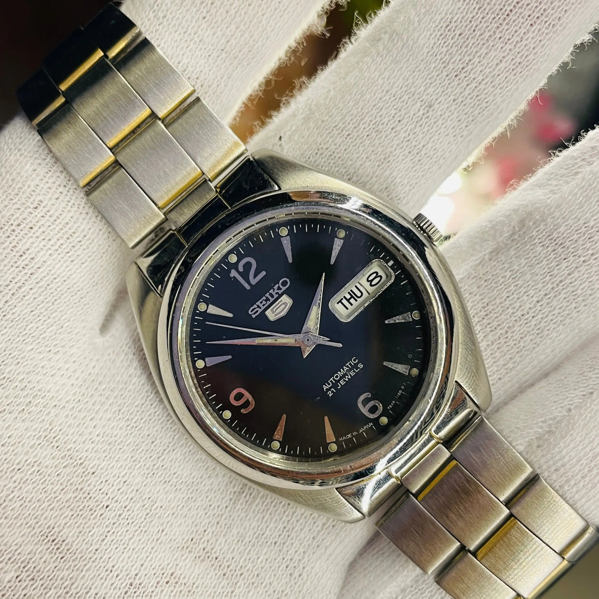 Super Rare) 1983 Seiko 5 Automatic 7S26-0440 Skeleton Vintage Watch