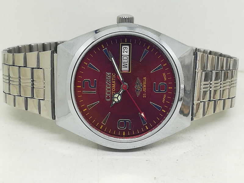 Citizen Automatic 8200 Movement stainless steel Japan Made 21 Jewels Men s Wrist Watch