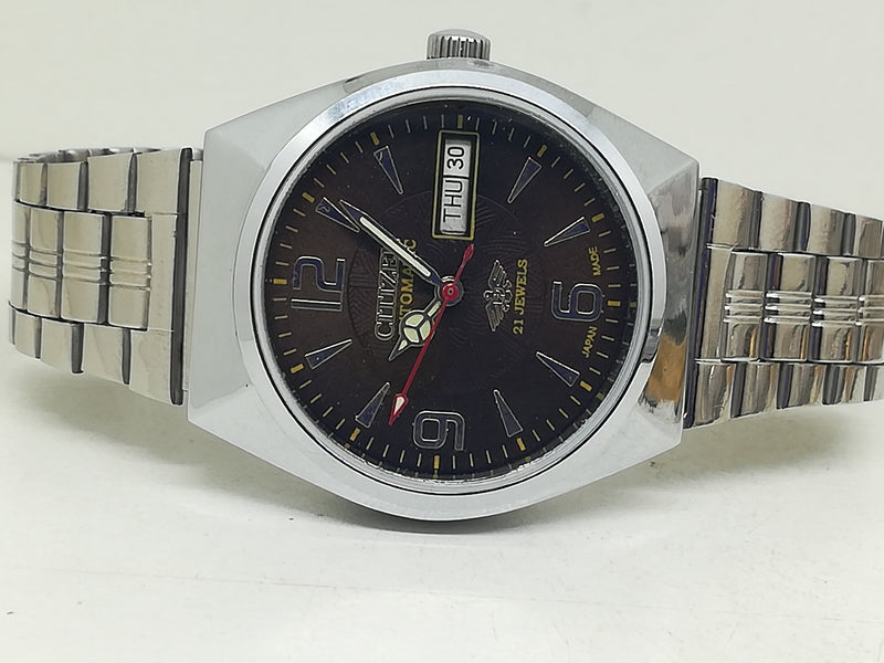 Citizen Automatic 8200 Movement stainless steel Japan Made 21 Jewels Men s Wrist Watch