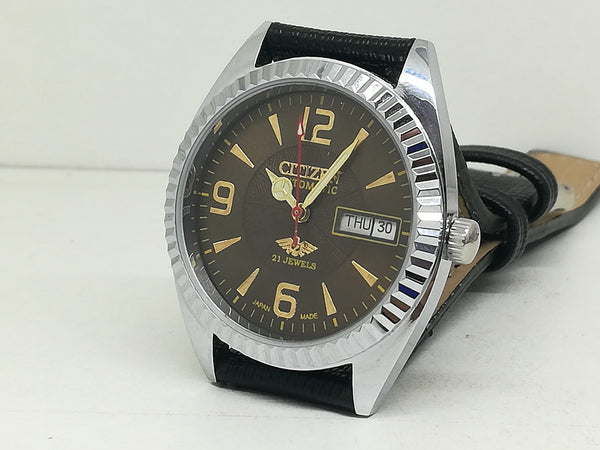Citizen Automatic 8200 Movement stainless steel Japan Made 21 Jewels Men s Wrist Watch