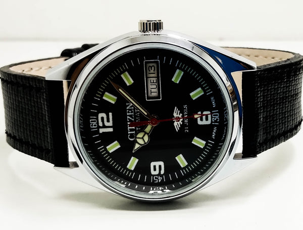 Citizen Automatic 8200 Movement stainless steel Japan Made 21 Jewels Men s Wrist Watch