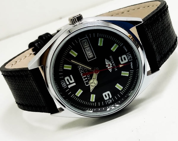 Citizen Automatic 8200 Movement stainless steel Japan Made 21 Jewels Men s Wrist Watch
