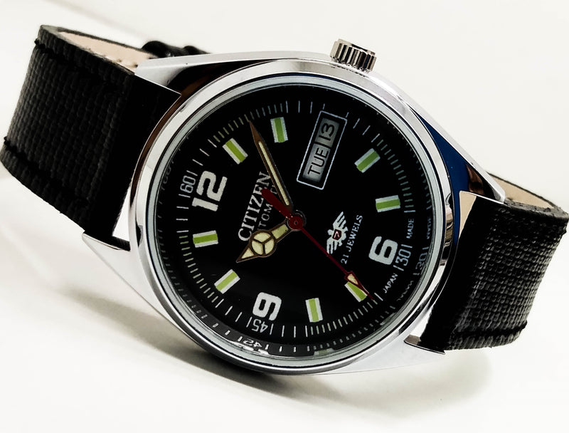 Citizen Automatic 8200 Movement stainless steel Japan Made 21 Jewels Men s Wrist Watch
