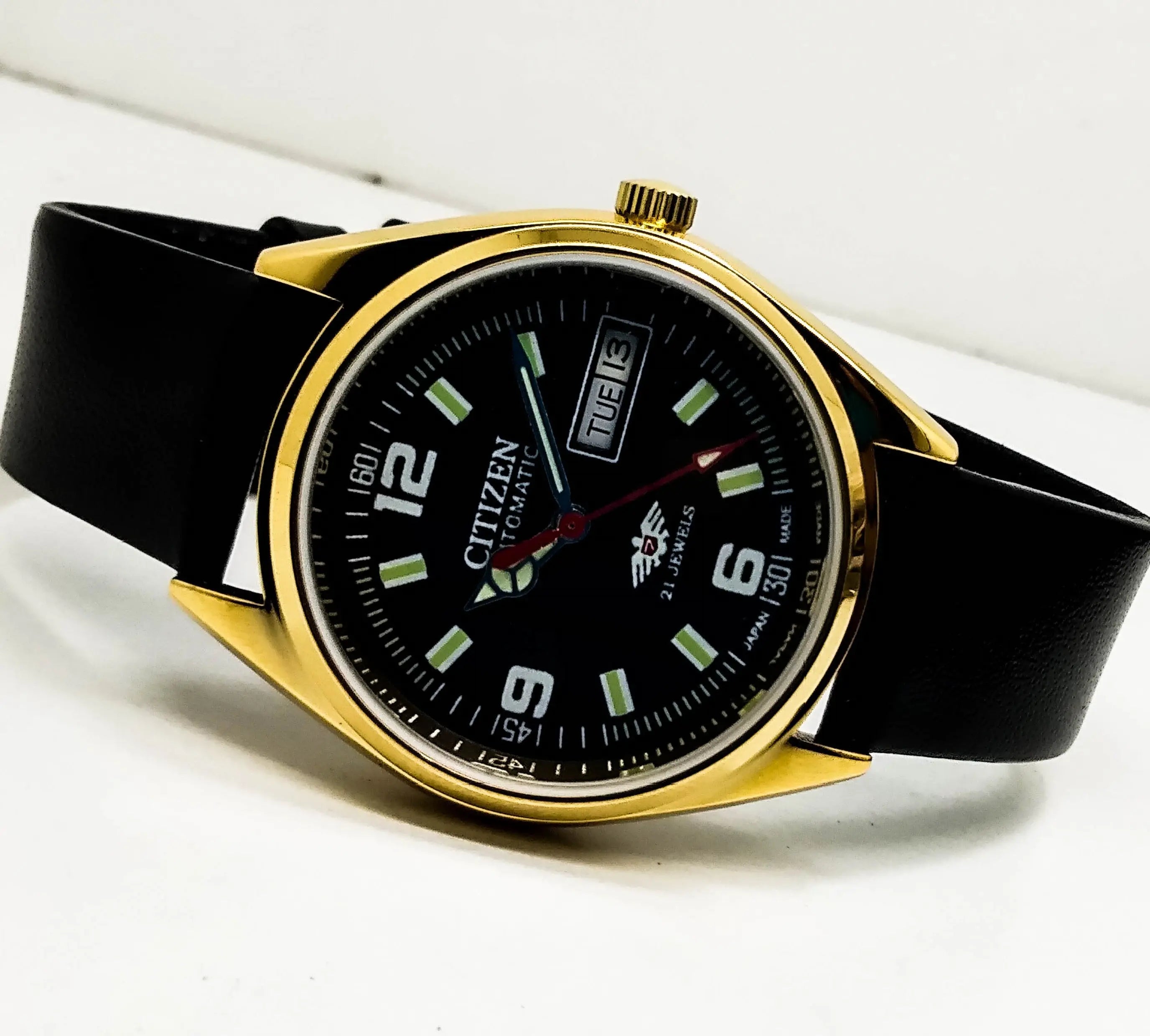 Citizen Automatic 8200 Movement stainless steel Japan Made 21 Jewels Men s Wrist Watch National Watches