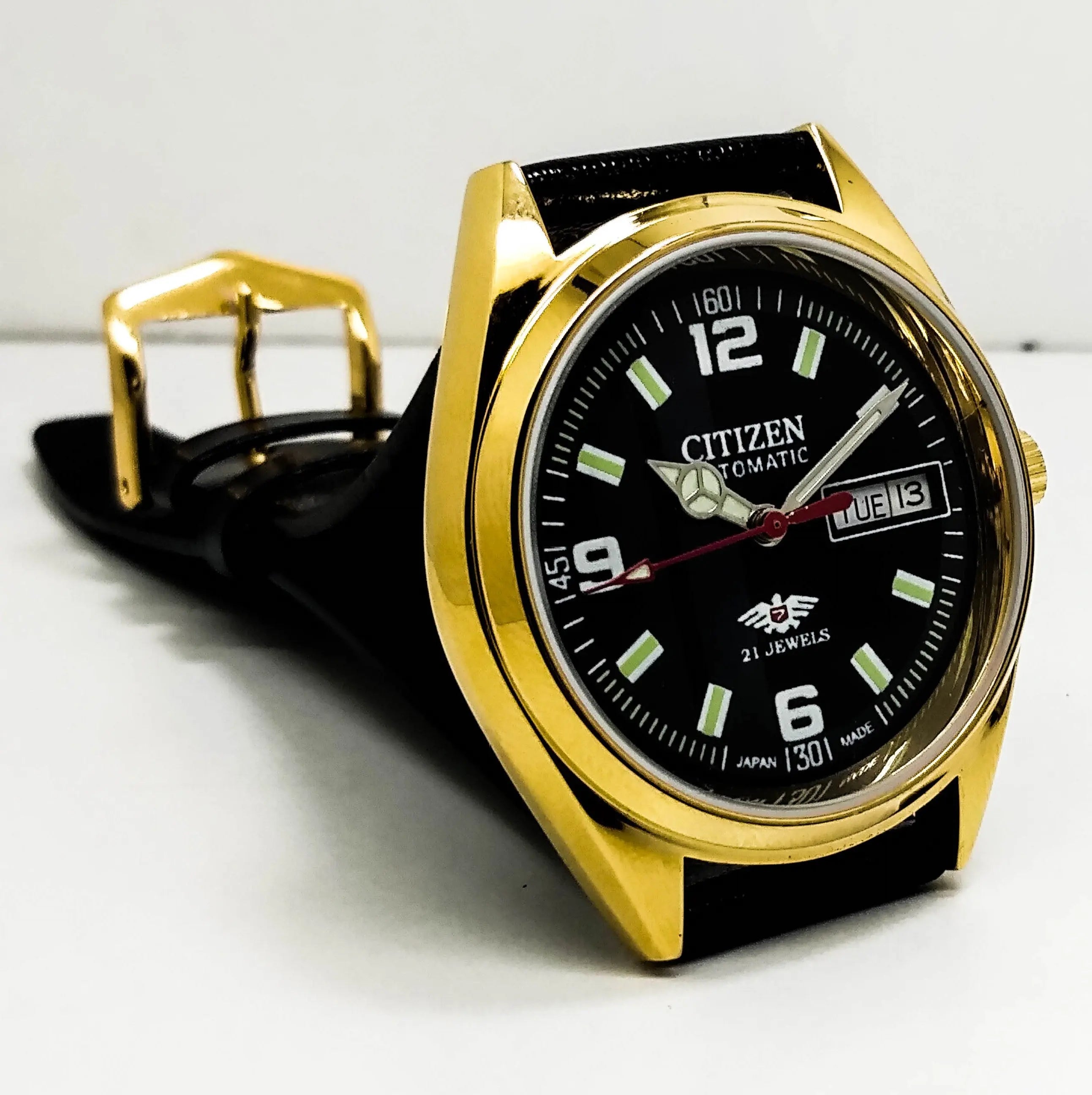 Citizen Automatic 8200 Movement stainless steel Japan Made 21 Jewels Men s Wrist Watch National Watches