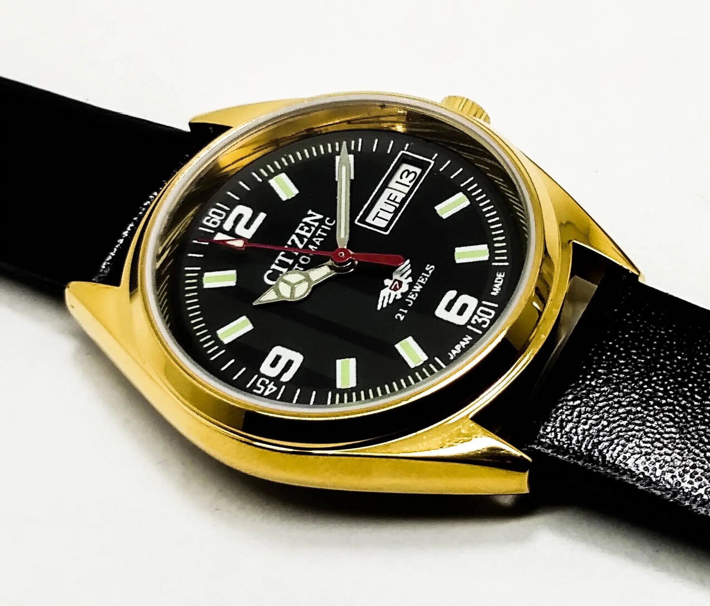Citizen Automatic 8200 Movement stainless steel Japan Made 21 Jewels Men s Wrist Watch National Watches