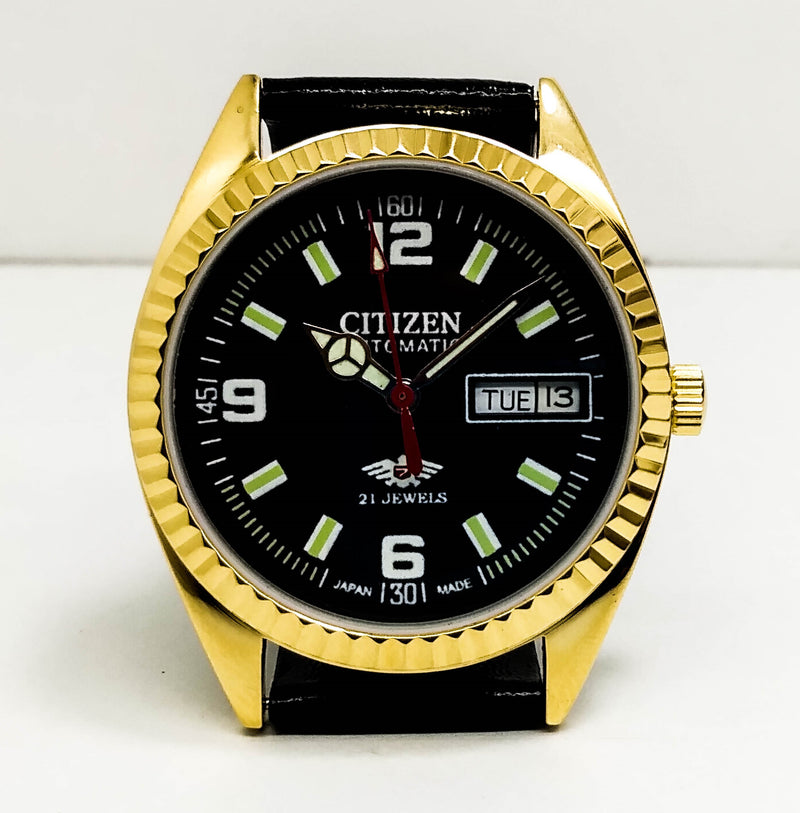 Citizen Automatic 8200 Movement stainless steel Japan Made 21 Jewels Men s Wrist Watch