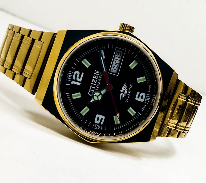 Citizen Automatic 8200 Movement stainless steel Japan Made 21 Jewels Men s Wrist Watch ₹ 3,008.21