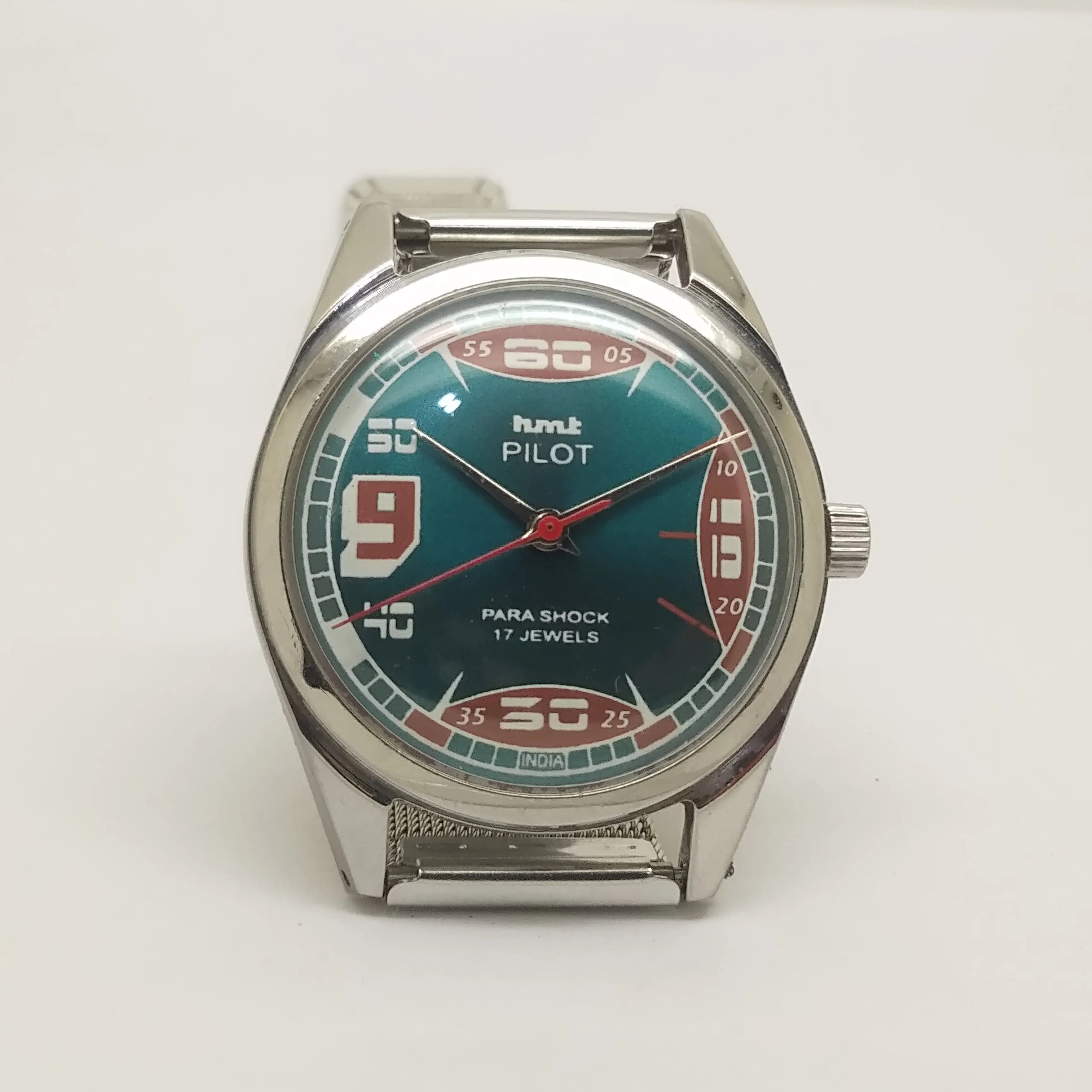 Hmt Pilot Mechanical Handwinding Movement stainless Steel Para Shock 17 Jewels Analog Dial Wrist Watch For Men National Watches