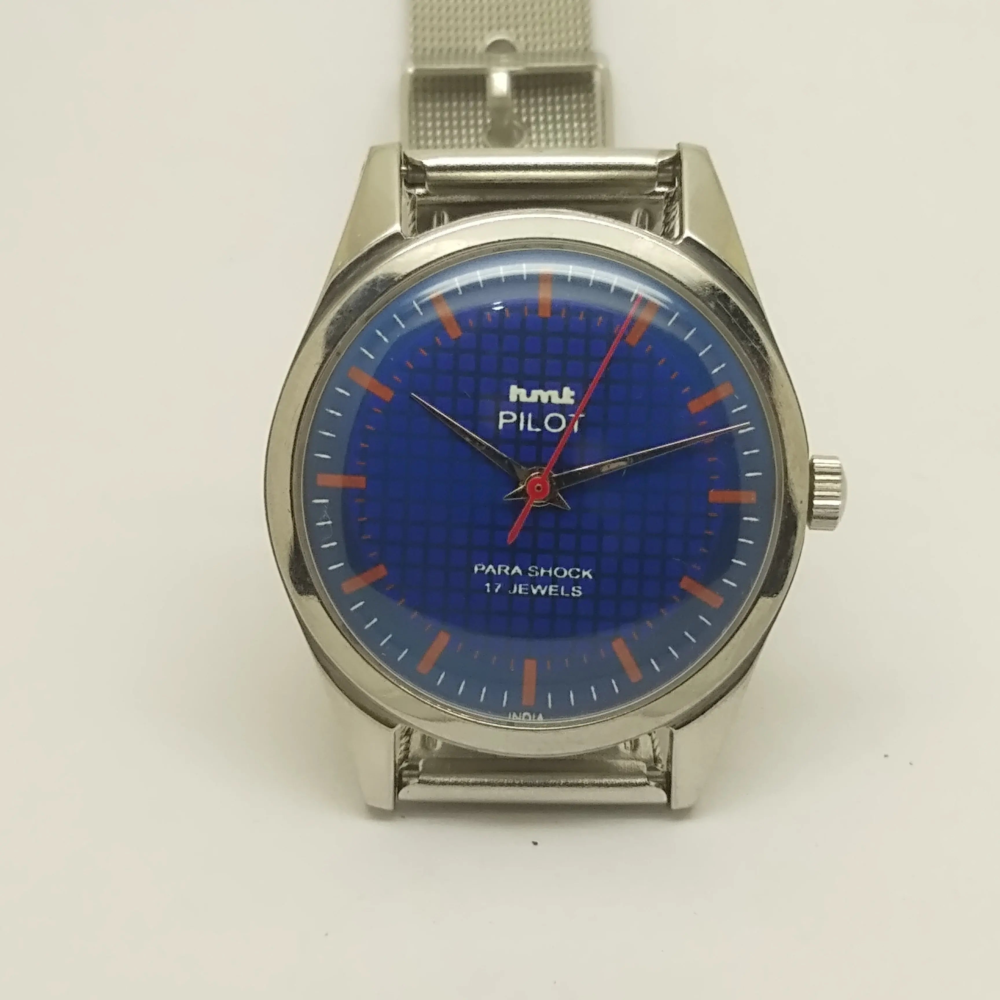 Hmt Pilot Mechanical Handwinding Movement stainless Steel Para Shock 17 Jewels Analog Dial Wrist Watch For Men National Watches