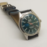 Hmt Pilot Mechanical Handwinding Movement leather Jewels Analog Dial Wrist Watch For Me