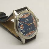 Hmt Pilot Mechanical Handwinding Movement leather Jewels Analog Dial Wrist Watch For Me