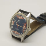 Hmt Pilot Mechanical Handwinding Movement leather Jewels Analog Dial Wrist Watch For Me