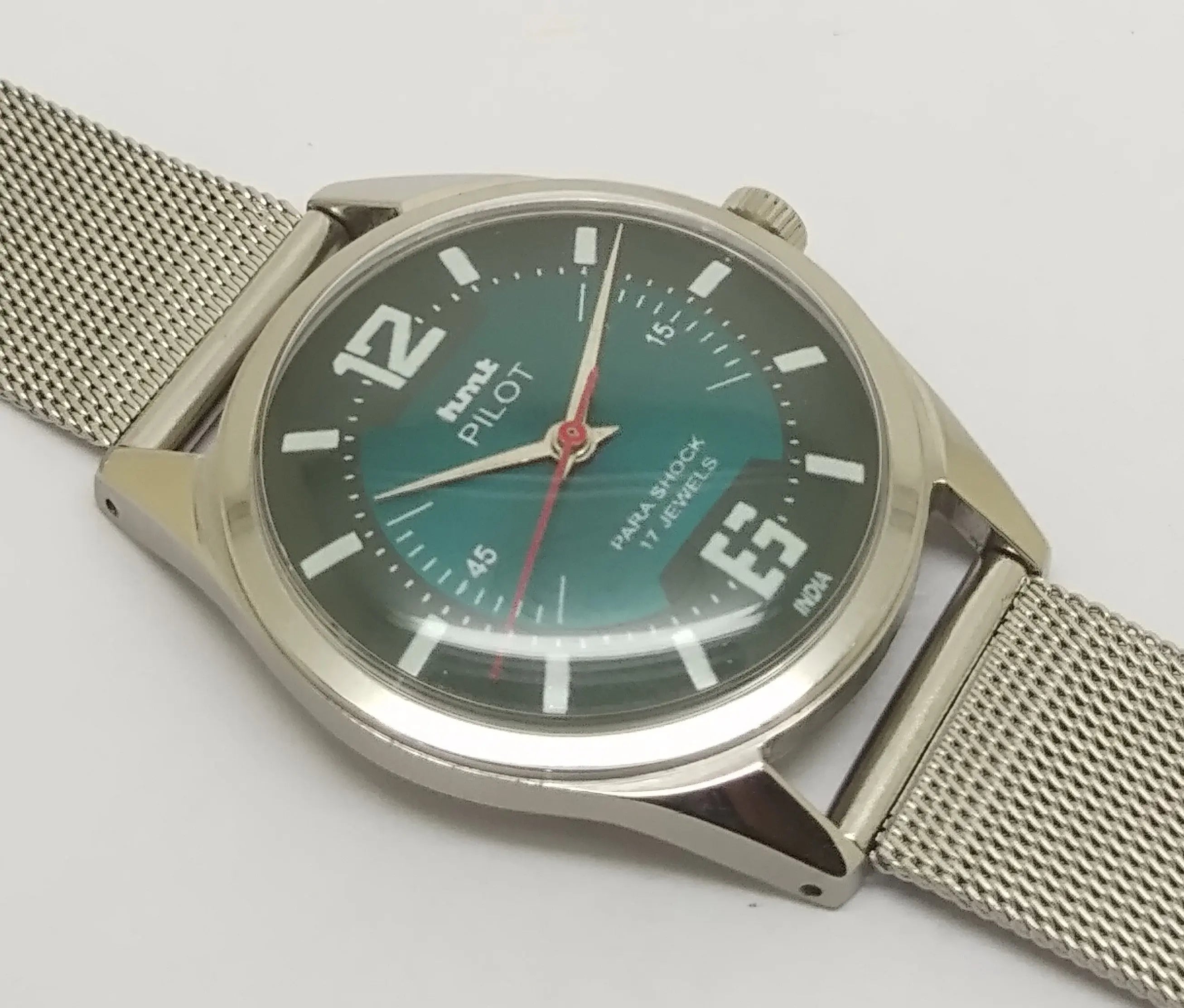 Hmt Pilot Mechanical Handwinding Movement stainless Steel Para Shock 17 Jewels Analog Dial Wrist Watch For Men National Watches