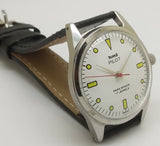 Hmt Pilot Mechanical Handwinding Movement leather Jewels Analog Dial Wrist Watch For Me