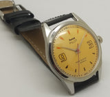 Hmt Pilot Mechanical Handwinding Movement leather Jewels Analog Dial Wrist Watch For Me
