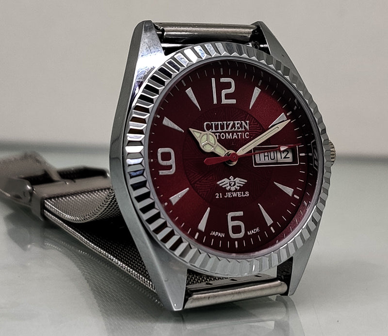Citizen Automatic 8200 Movement stainless steel Japan Made 21 Jewels Men s Wrist Watch