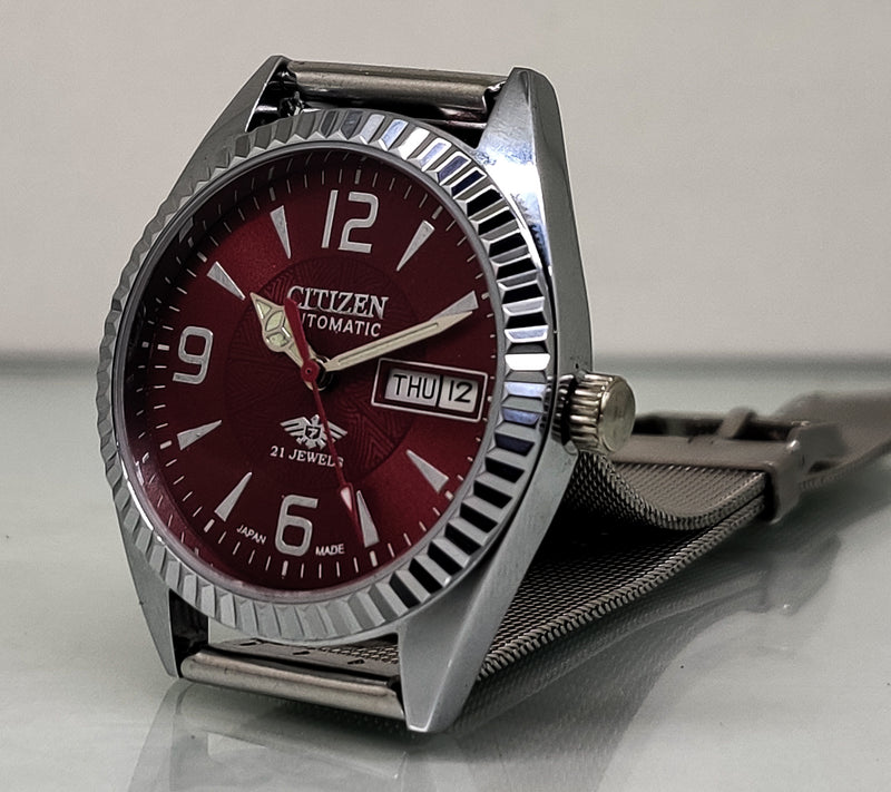 Citizen Automatic 8200 Movement stainless steel Japan Made 21 Jewels Men s Wrist Watch