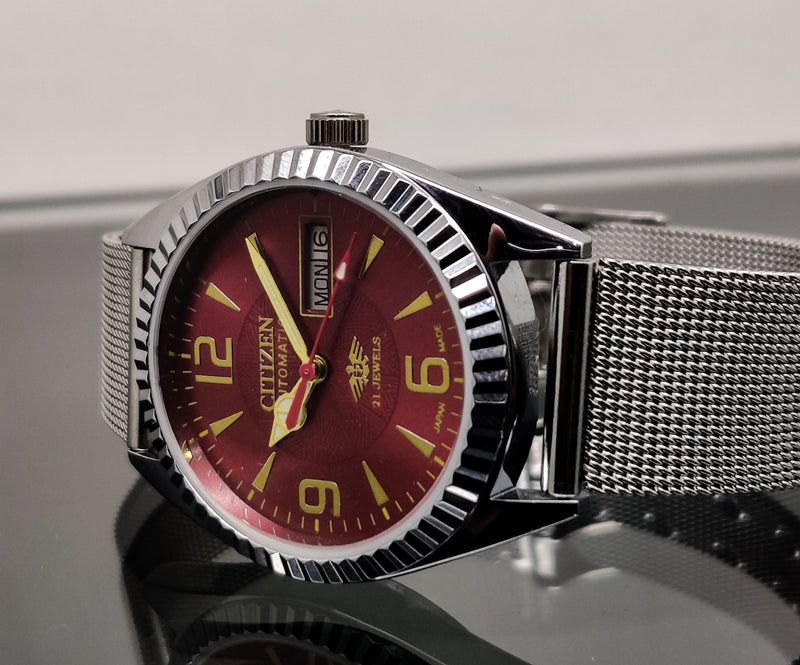 Citizen Automatic 8200 Movement stainless steel Japan Made 21 Jewels Men s Wrist Watch