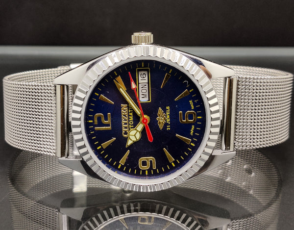 Citizen Automatic 8200 Movement stainless steel Japan Made 21 Jewels Men s Wrist Watch
