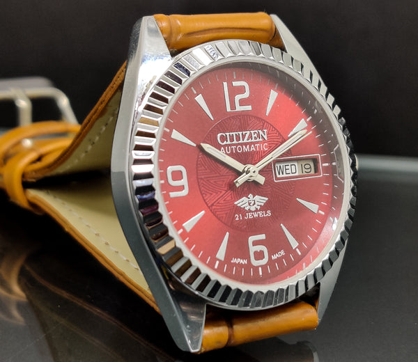 Citizen Automatic 8200 Movement stainless steel Japan Made 21 Jewels Men s Wrist Watch