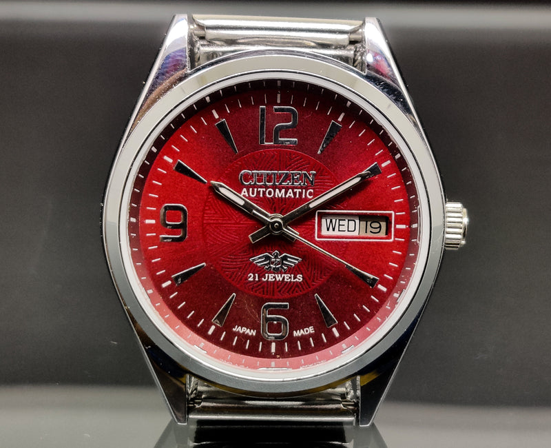 Citizen Automatic 8200 Movement stainless steel Japan Made 21 Jewels Men s Wrist Watch