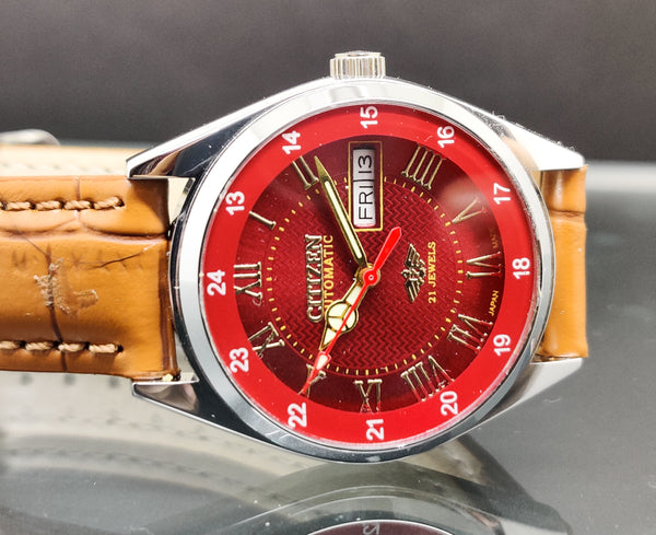 Citizen Automatic 8200 Movement stainless steel Japan Made 21 Jewels Men s Wrist Watch