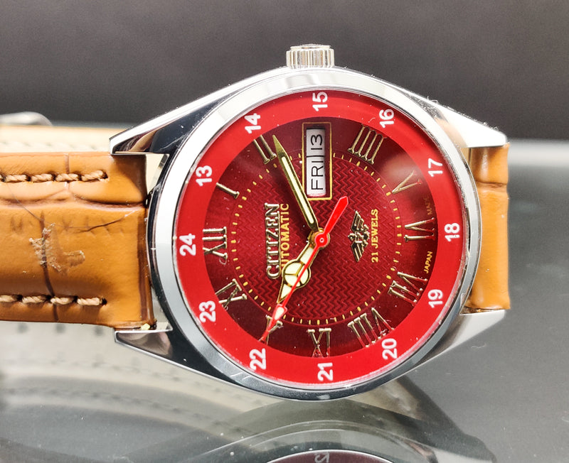 Citizen Automatic 8200 Movement stainless steel Japan Made 21 Jewels Men s Wrist Watch