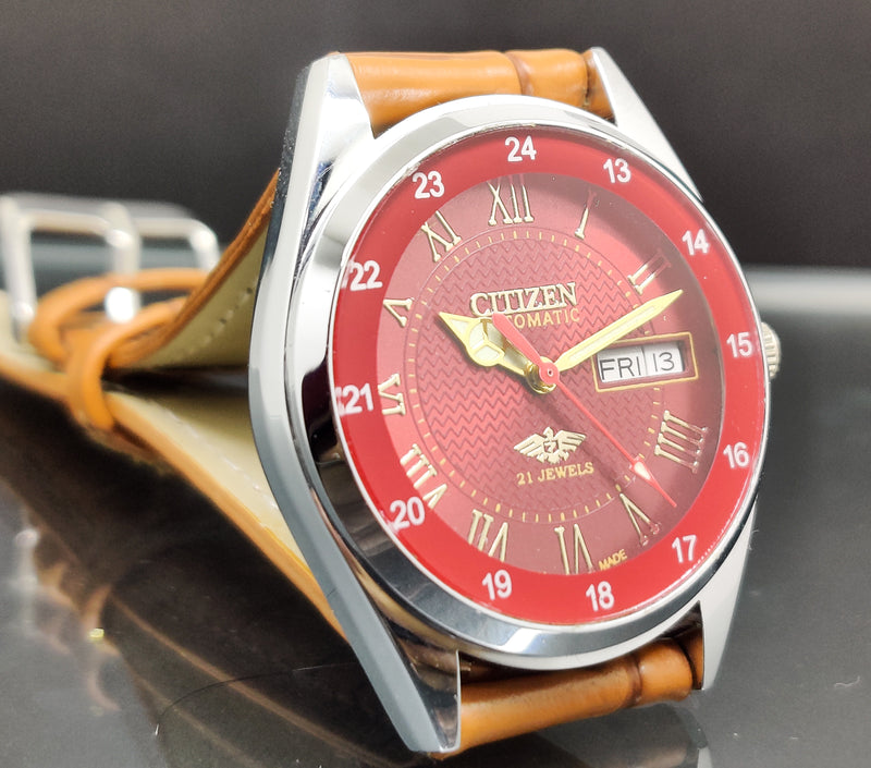Citizen Automatic 8200 Movement stainless steel Japan Made 21 Jewels Men s Wrist Watch
