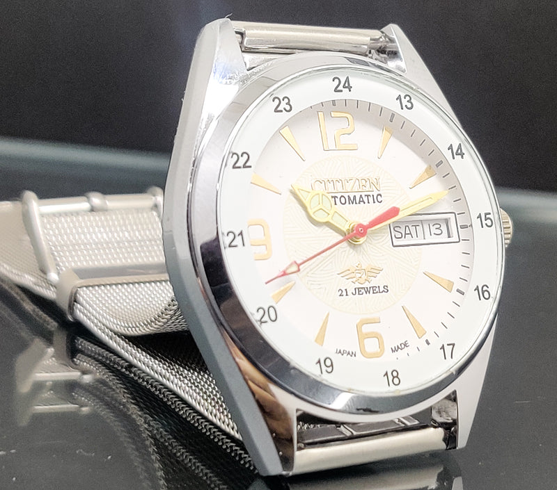 Citizen Automatic 8200 Movement stainless steel Japan Made 21 Jewels Men s Wrist Watch