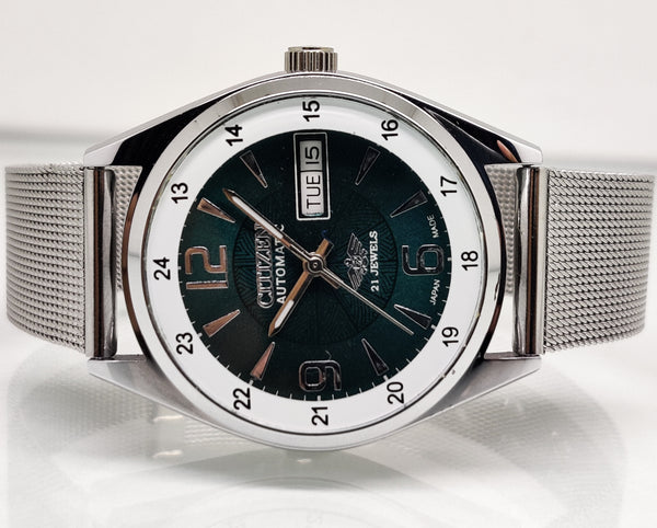 Citizen Automatic 8200 Movement stainless steel Japan Made 21 Jewels Men s Wrist Watch