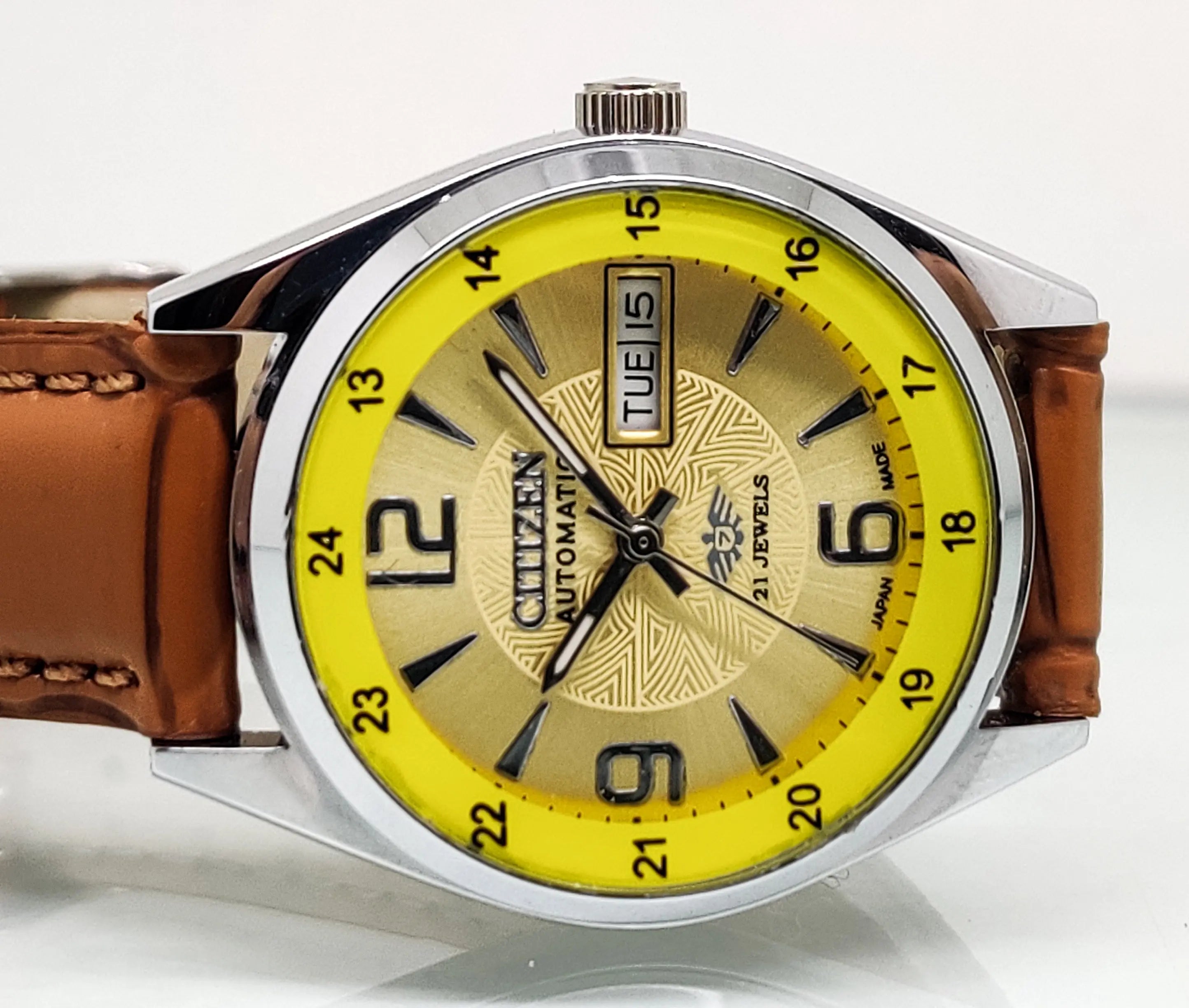 Citizen Automatic 8200 Movement stainless steel Japan Made 21 Jewels Men s Wrist Watch National Watches